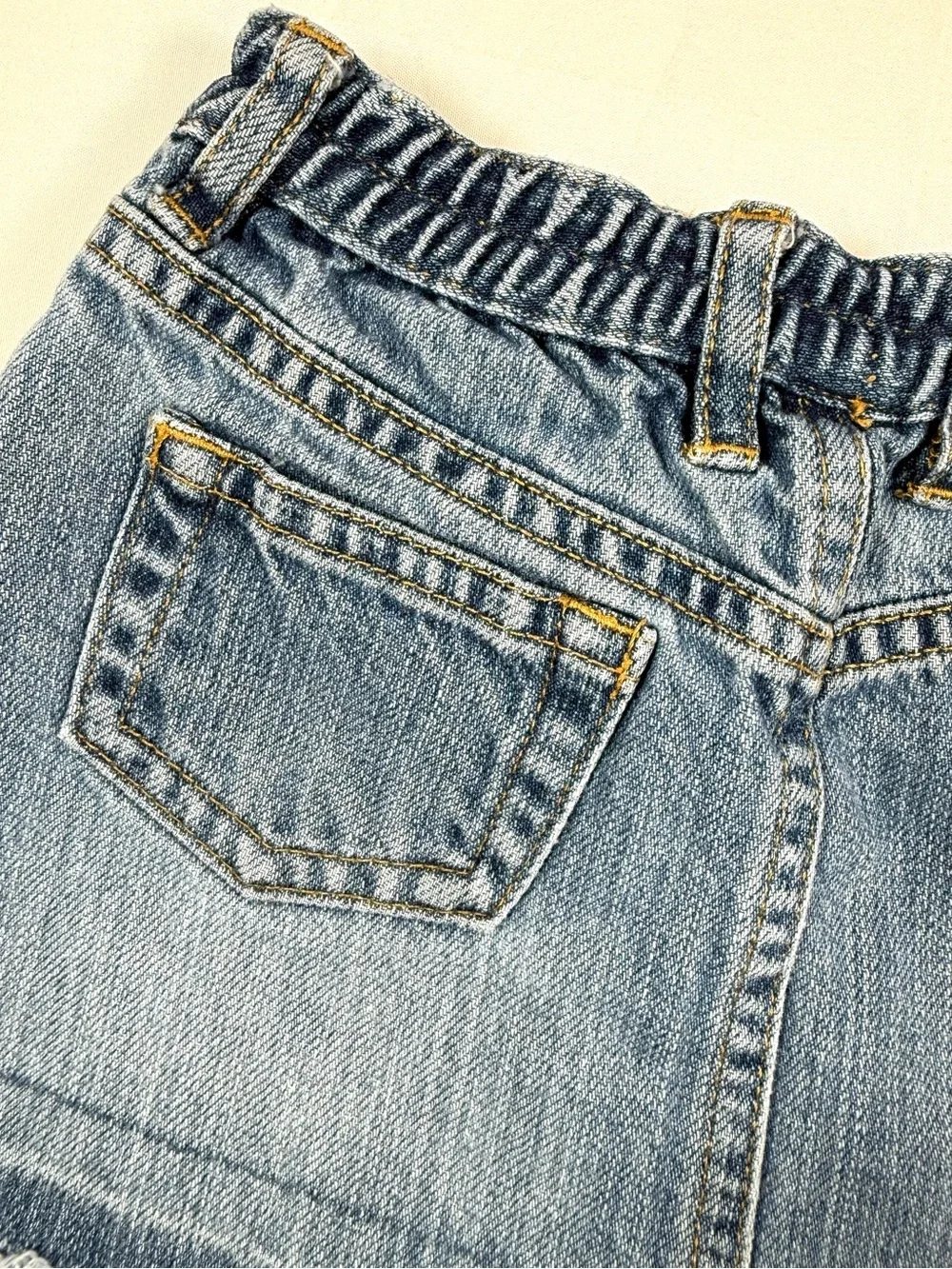 VINTAGE BABY GAP Girls Denim Mini Skirt 3T 2004 Y2K Kidcore Retro Cowgirl Boho